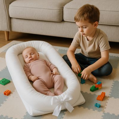 Couffin Bébé - Blanc Ultra Confort – Idéal pour les Mamans et le Co - Dodo – Accessoire bébé doux | Spot Bébé