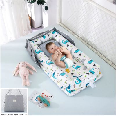 Couffin bébé – Dinosaure – Un nid de douceur et de sécurité – Accessoire bébé doux | Spot Bébé