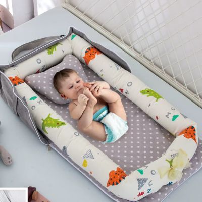 Couffin bébé – Dinosaure – Un nid de douceur et de sécurité – Accessoire bébé doux | Spot Bébé