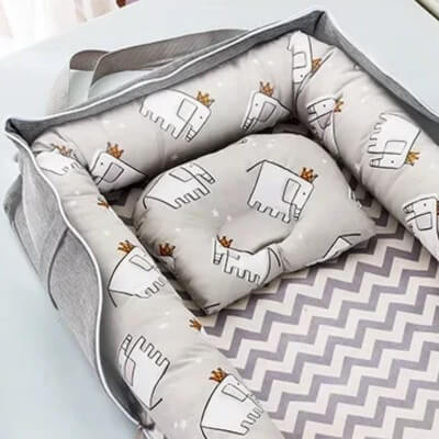 Couffin bébé – Safari bionique - Écologique – Accessoire bébé doux | Spot Bébé