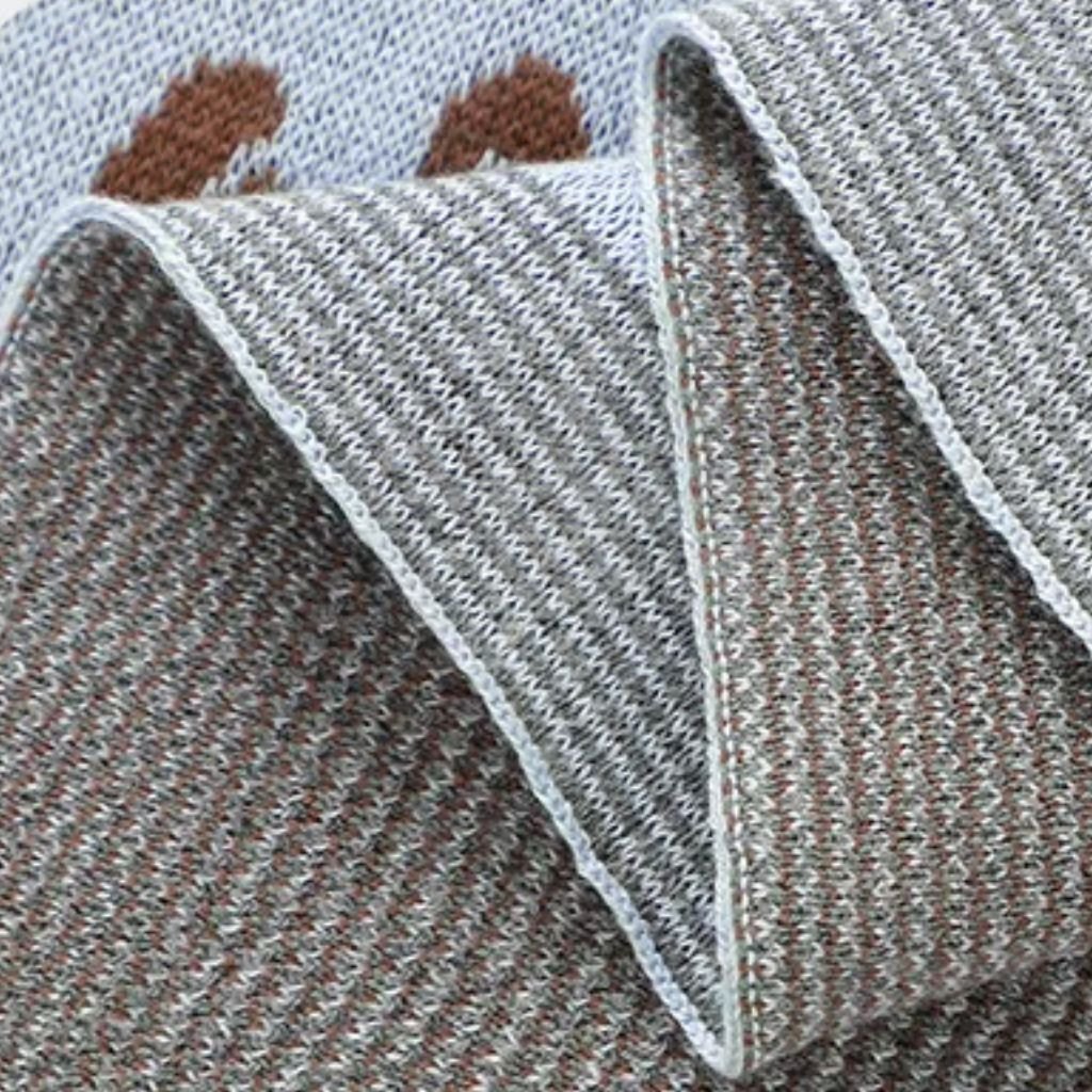 Couverture Bébé Tricot Bleu – Brodée, Fraîche et Douce - Spot Bébé