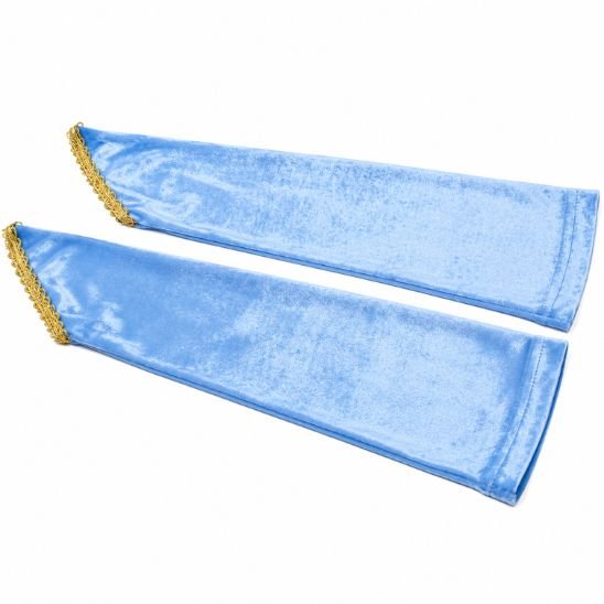 Manches amovibles bleu et doré pour déguisement princesse, accessoire vendu séparément