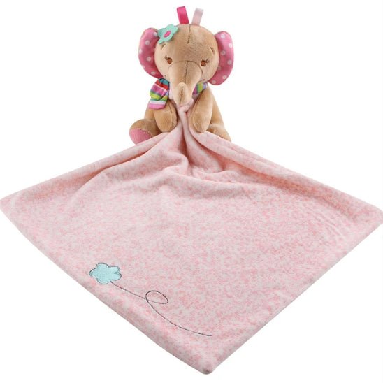 Doudou bébé éléphant rose – vue de face