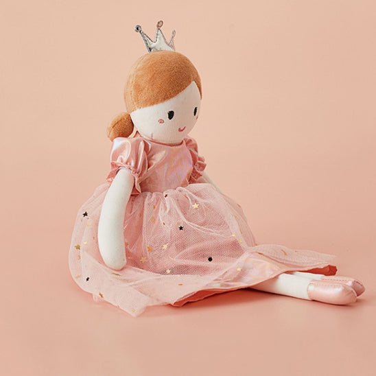 Doudou bébé princesse féerique, tissu moelleux et léger