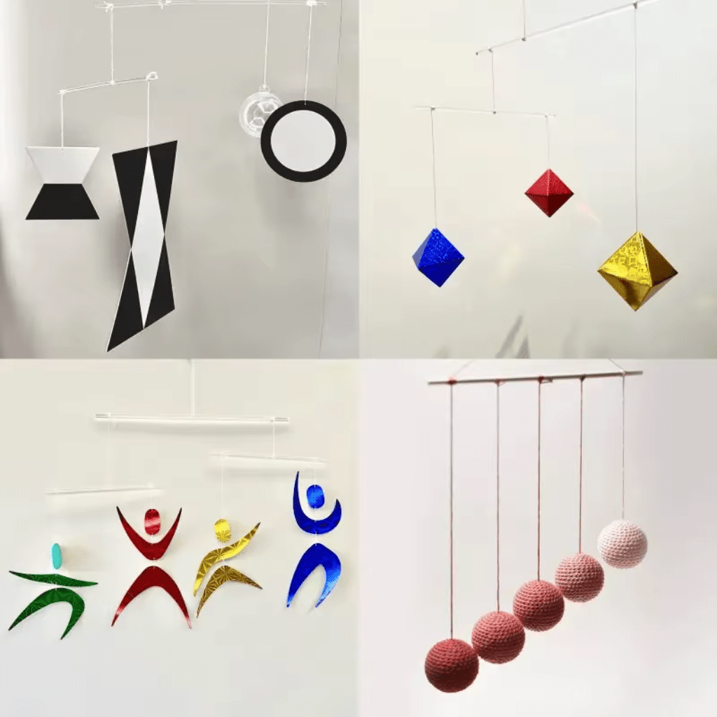 Ensemble de 4 mobiles Montessori | Éveil Visuel