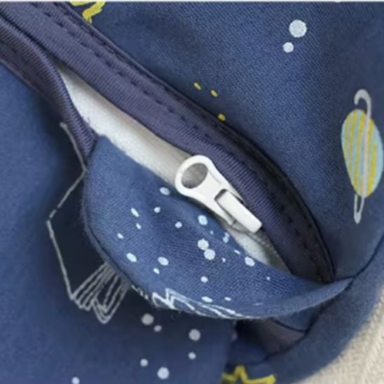 Fermeture éclair sécurisée sur une gigoteuse bébé garçon et fille TOG 1.