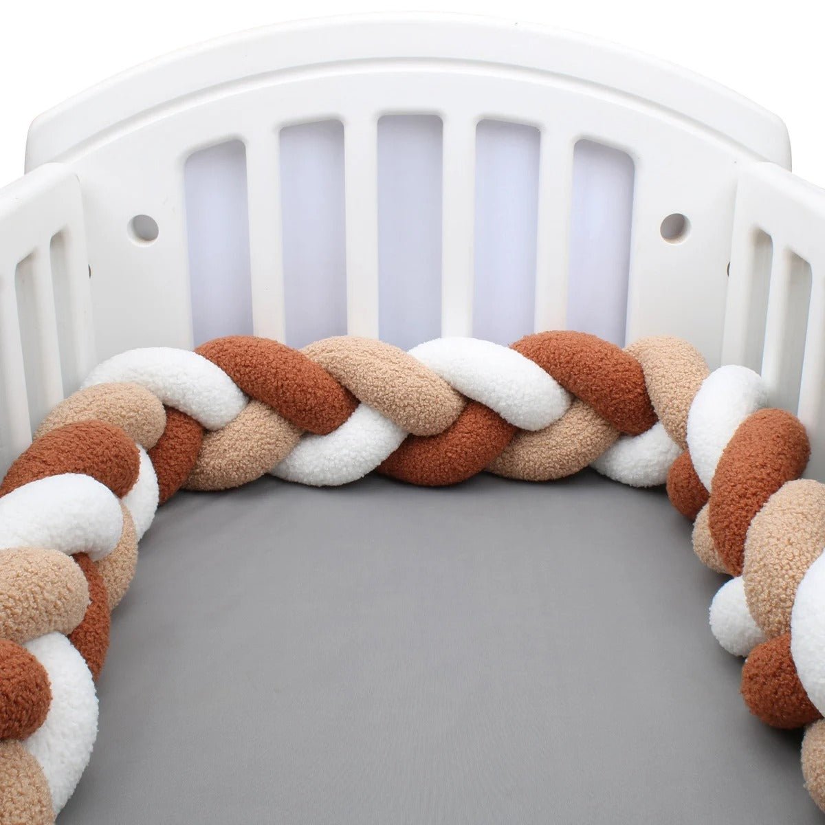 La Tresse de Lit Bébé - Sécuritaire multicolore blanc beige marron - Spot Bébé