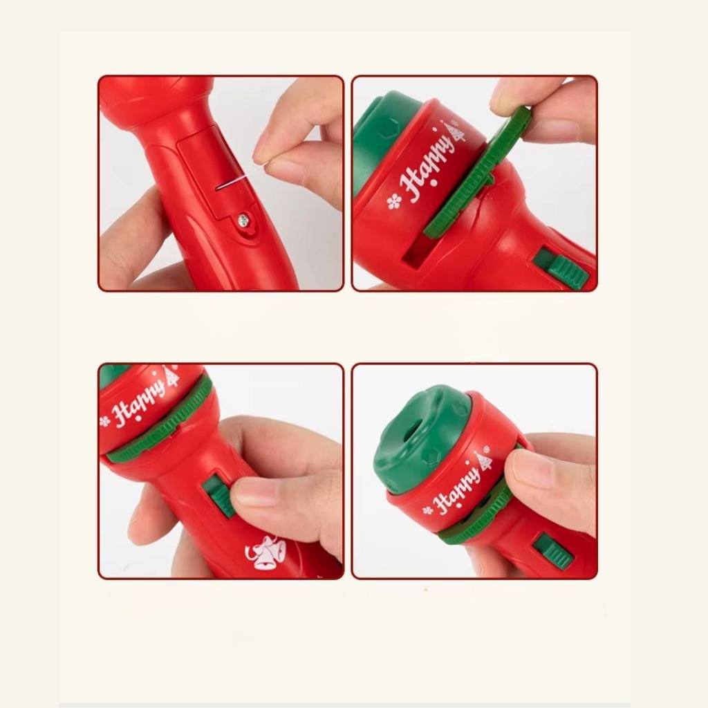 Lampe de projection festive pour enfant, motifs Noël lumineux