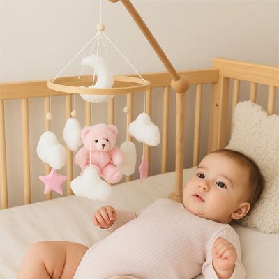 Mobile Bebe Fille Ours Rose – Accessoire bébé doux | Spot Bébé