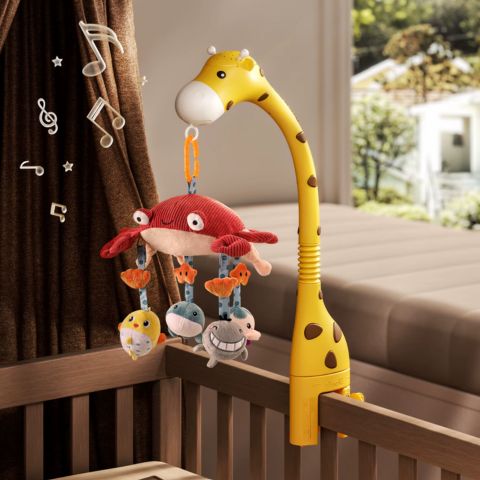 Mobile pour lit bebe - Mobile pour lit bébé girafe avec rotation 360° et mélodies apaisantes - Spot Bébé