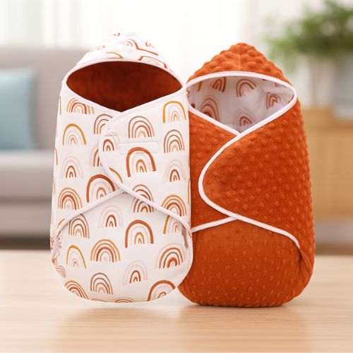 Nid d'ange bébé couleur terracotta en tissu moelleux