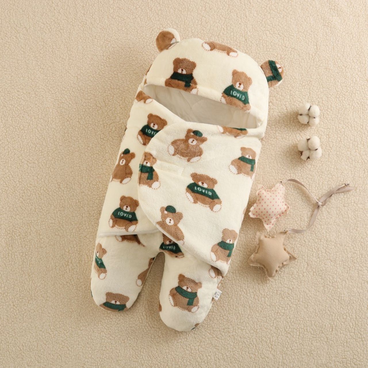Nid d'ange bébé en tissu hypoallergénique