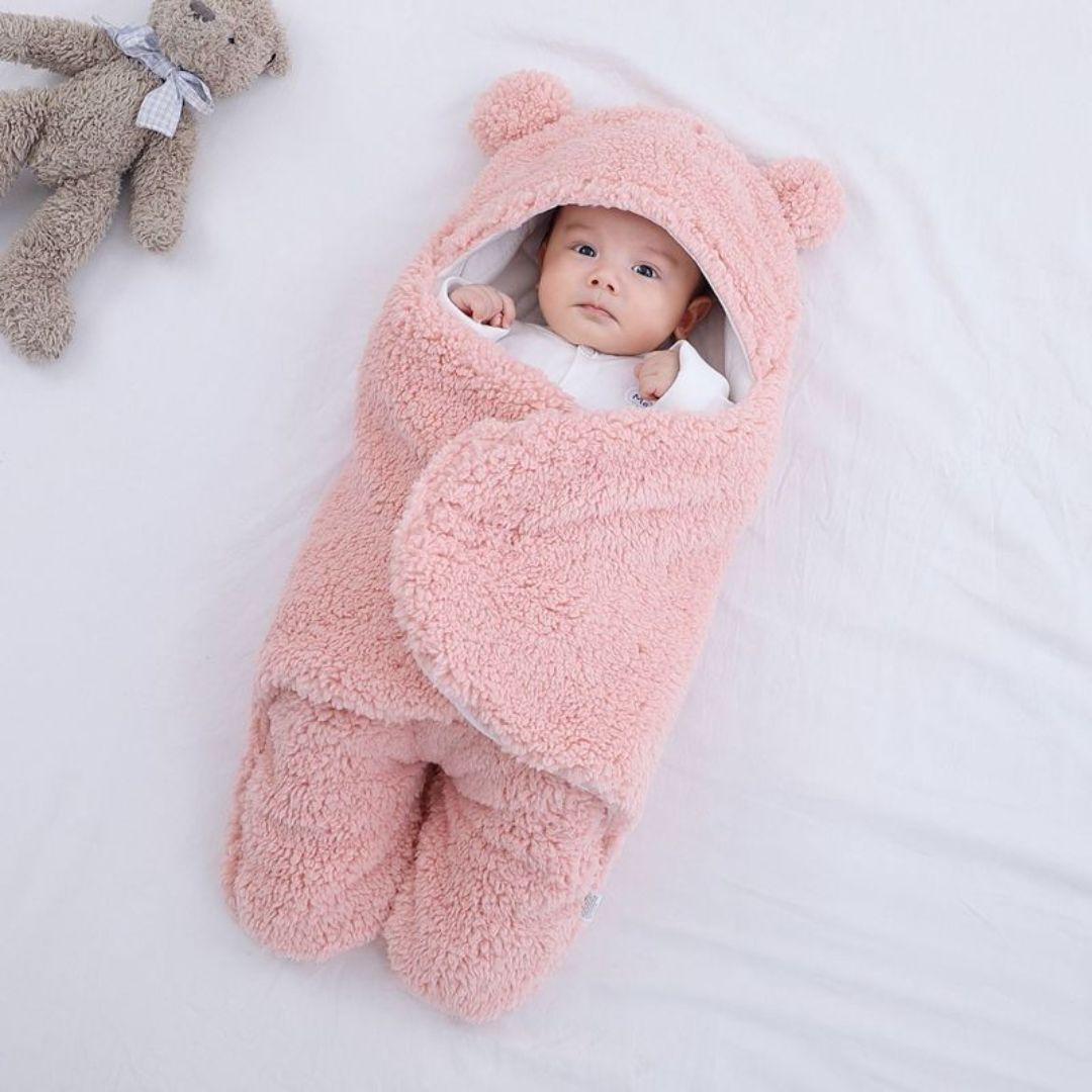 Nid d’ange bébé douillet couleur écru, confortable et chaud