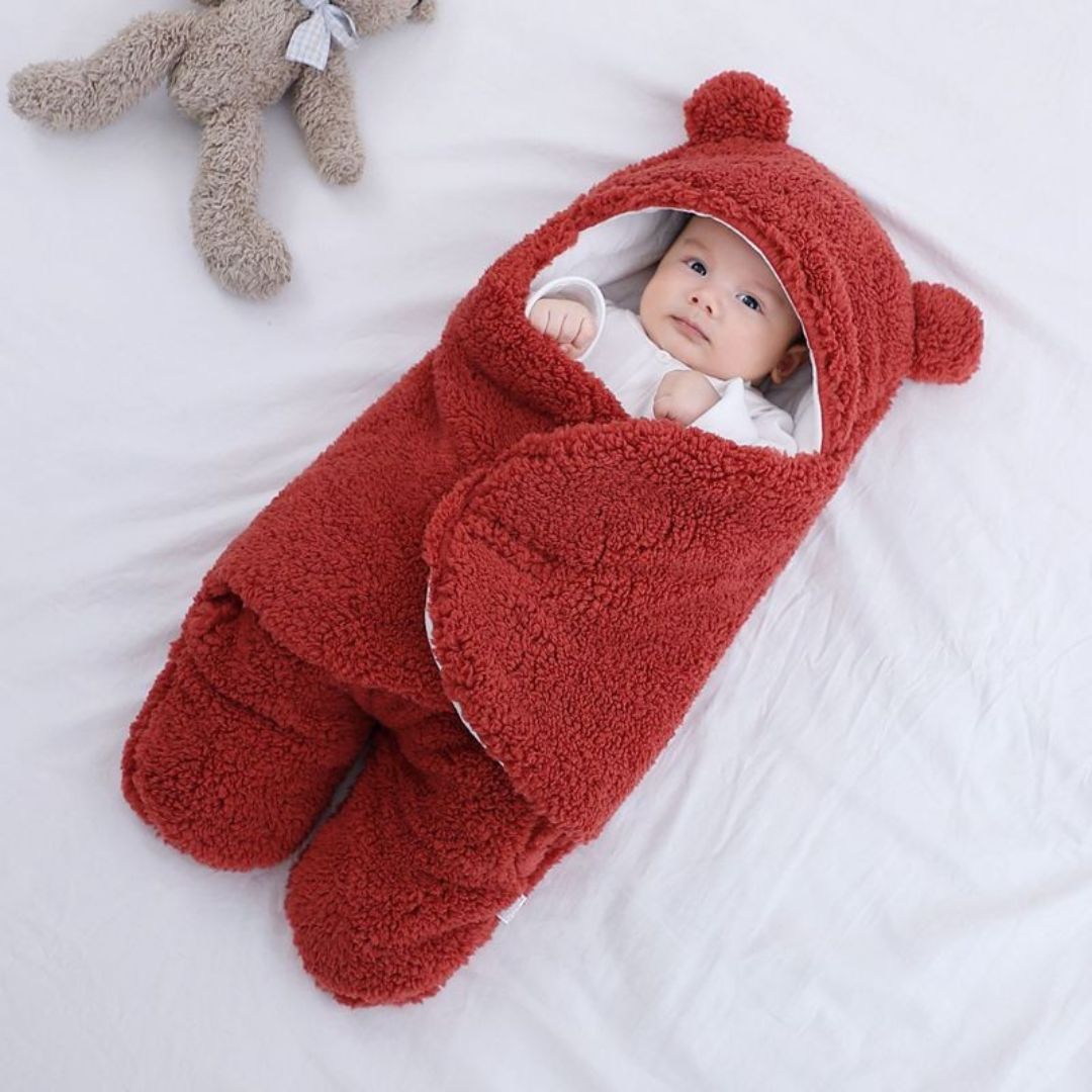 Nid d’ange bébé avec capuche à petites oreilles mignonnes