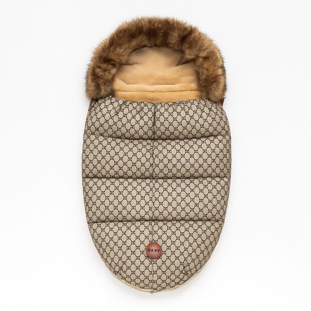 Nid d’ange bebe fille chanceliere gris clair avec capuche bordée de fourrure – Spot Bébé