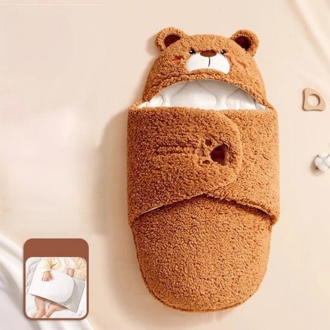 Nid d’ange bébé motif ours brun mignon et confortable