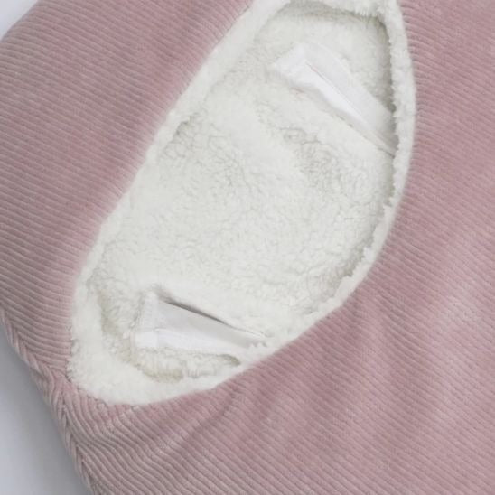 Nid d ange bebe rose – capuche douce et rabats reglables