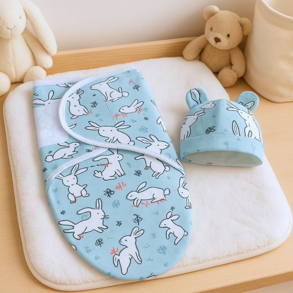 Nid d'ange Mon Coco Lapin – Léger avec bonnet assorti – Accessoire bébé doux | Spot Bébé