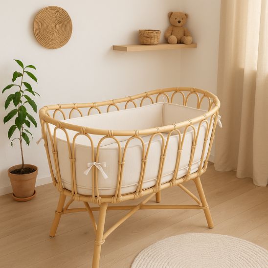 Tour de lit bébé beige moelleux, accessoire indispensable pour lit bébé