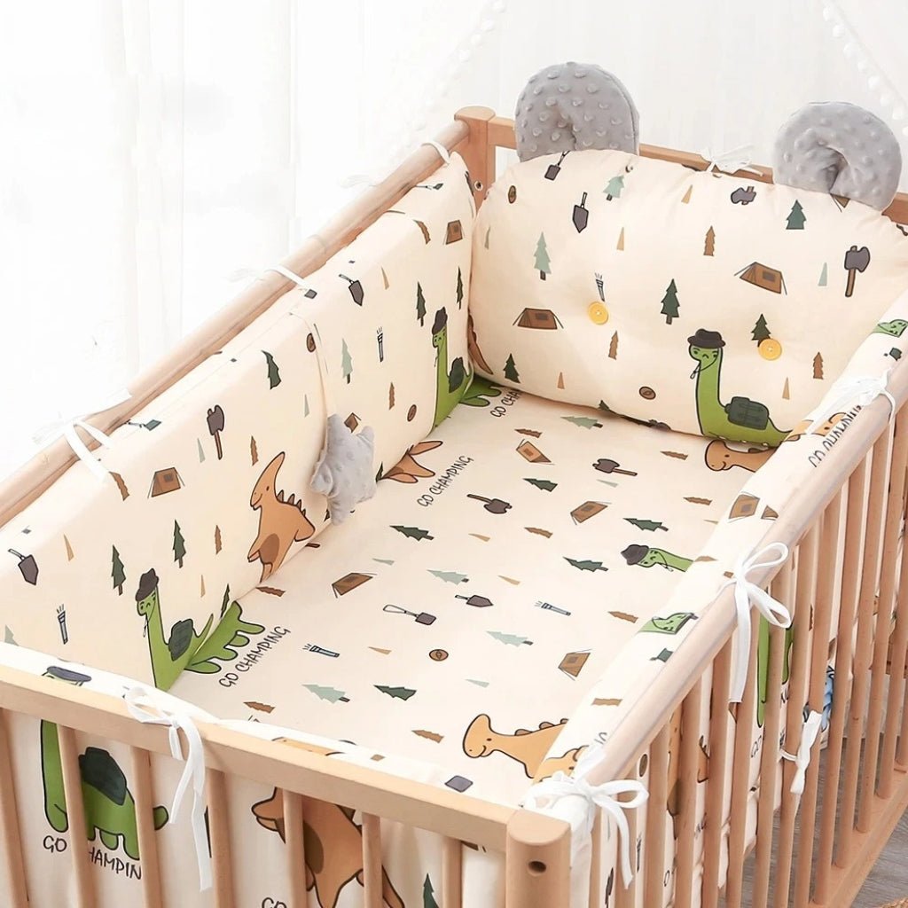 Tour de lit bébé – Dinosaures & Camping – Ensemble 5 pièces coton doux - Spot Bébé