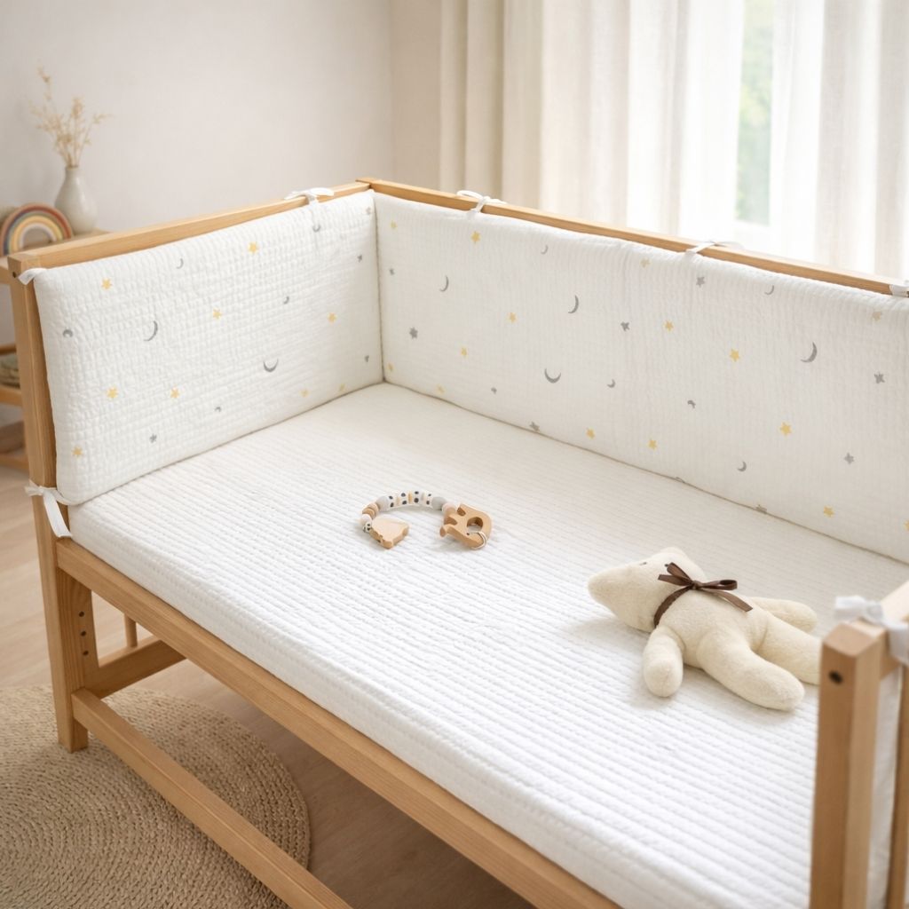 tour de lit bébé garçon et fille en coton design naturel et apaisant