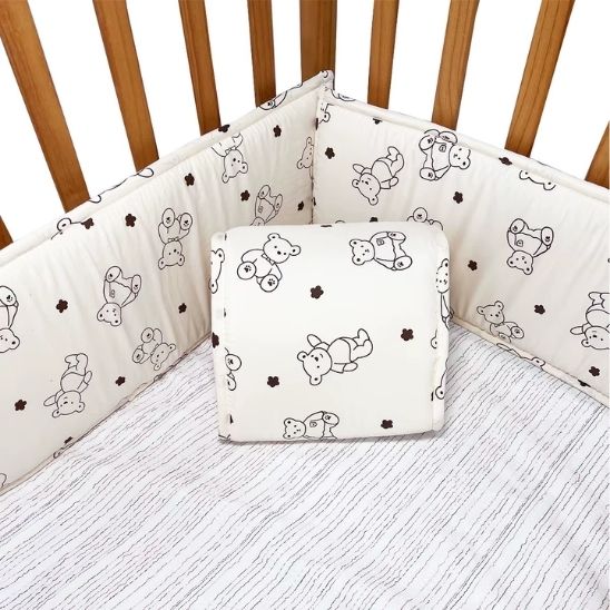 Tour de lit garçon Petits Explorateurs en coton doux motifs aventure – Spot Bébé™
