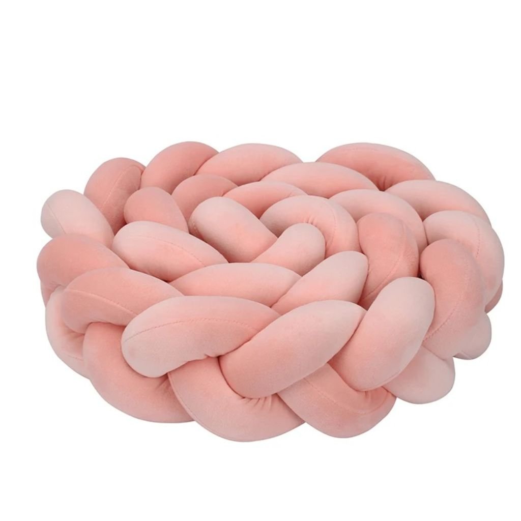 Tour de lit bébé tressé rose saumon clair – Tresse de lit 3 brins - Spot Bébé