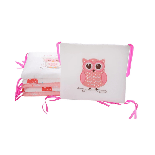 Tour de Lit - Nid douillet hibou rose - Spot Bébé