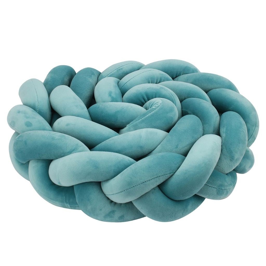 Tour de Lit Tressé – Bleu Canard | Sécurité et Élégance pour Bébé - Spot Bébé