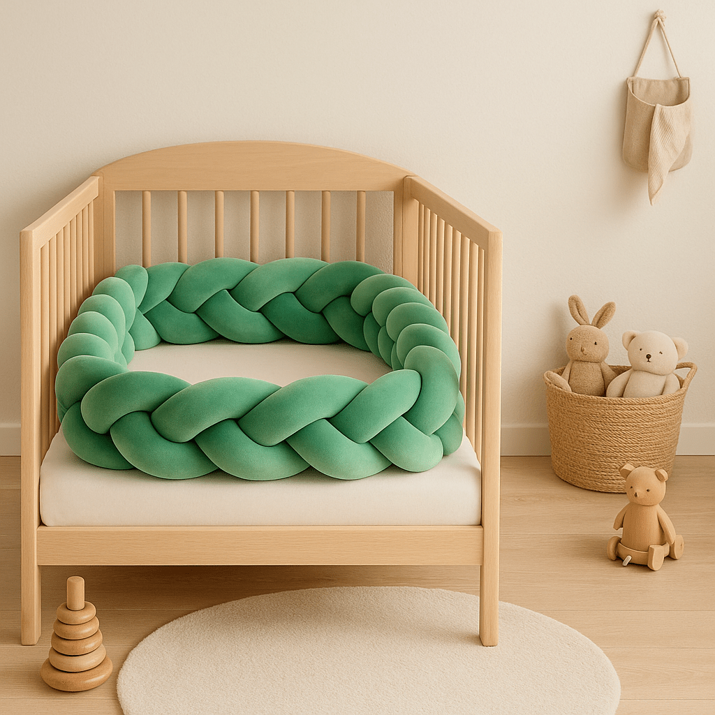 Tour de lit tresse - Vert Pastel - Spot Bébé