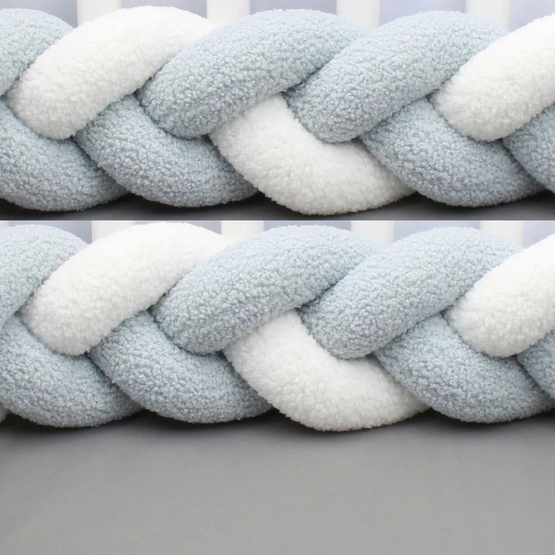 Tresse de Lit Bébé - bleu blanc mignon - Spot Bébé