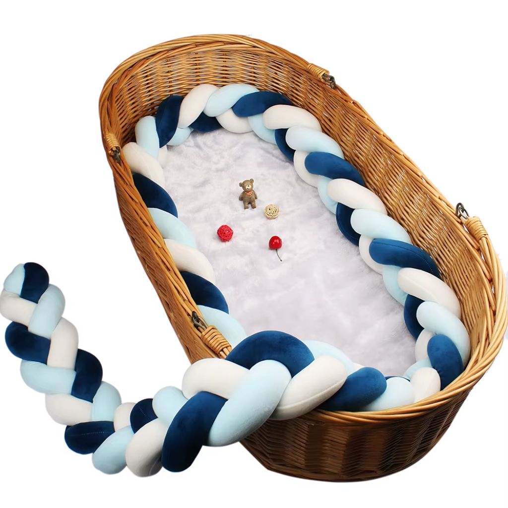 Tresse de Lit bébé - Bleu Doudou (3 Brins) - Spot Bébé