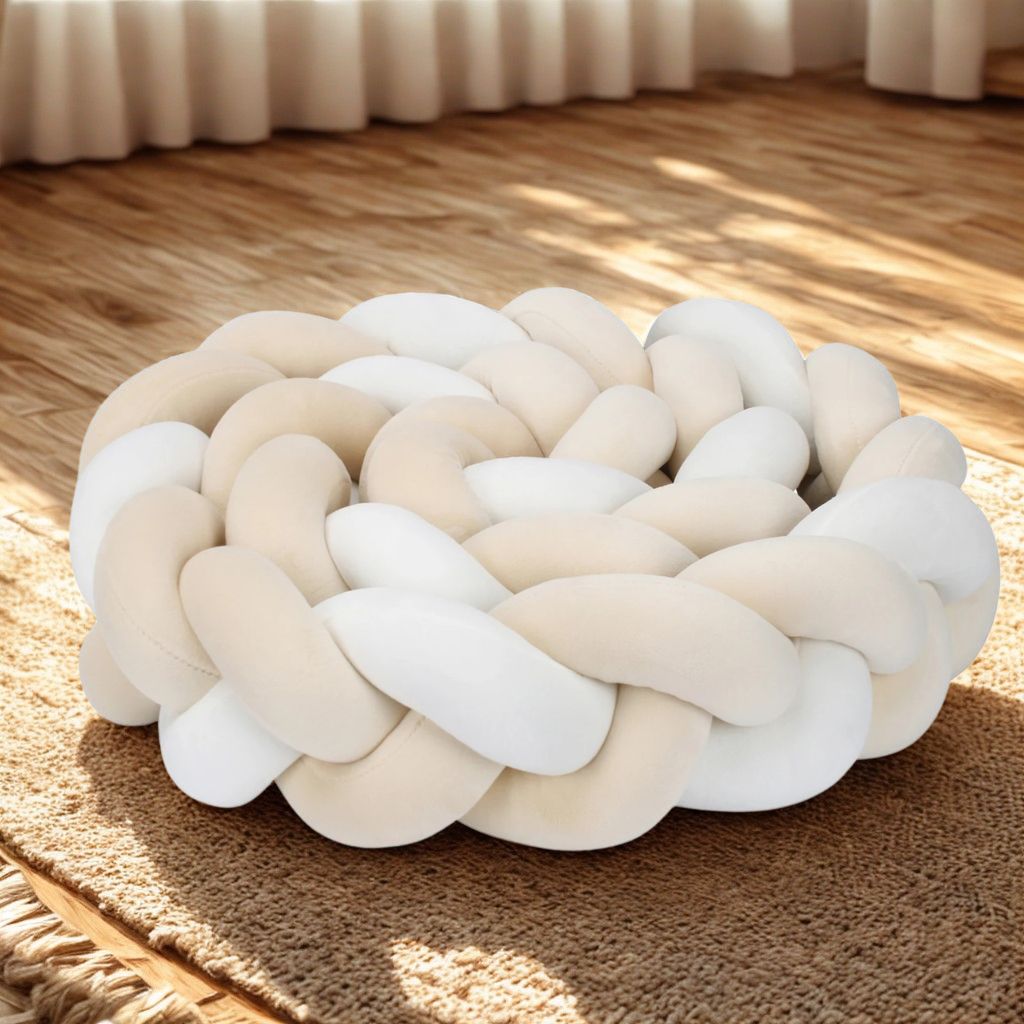 Tresse de lit bébé – Écru velours doux – 3 brins - Spot Bébé