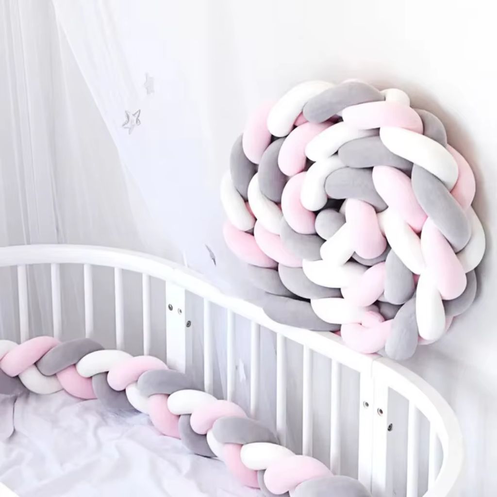 Tresse de lit - Rose gris blanc - Spot Bébé