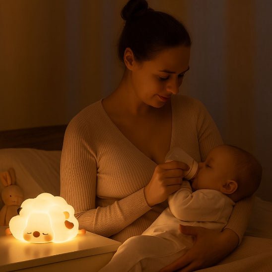 Veilleuse bébé pratique pour allaitement et biberon la nuit
