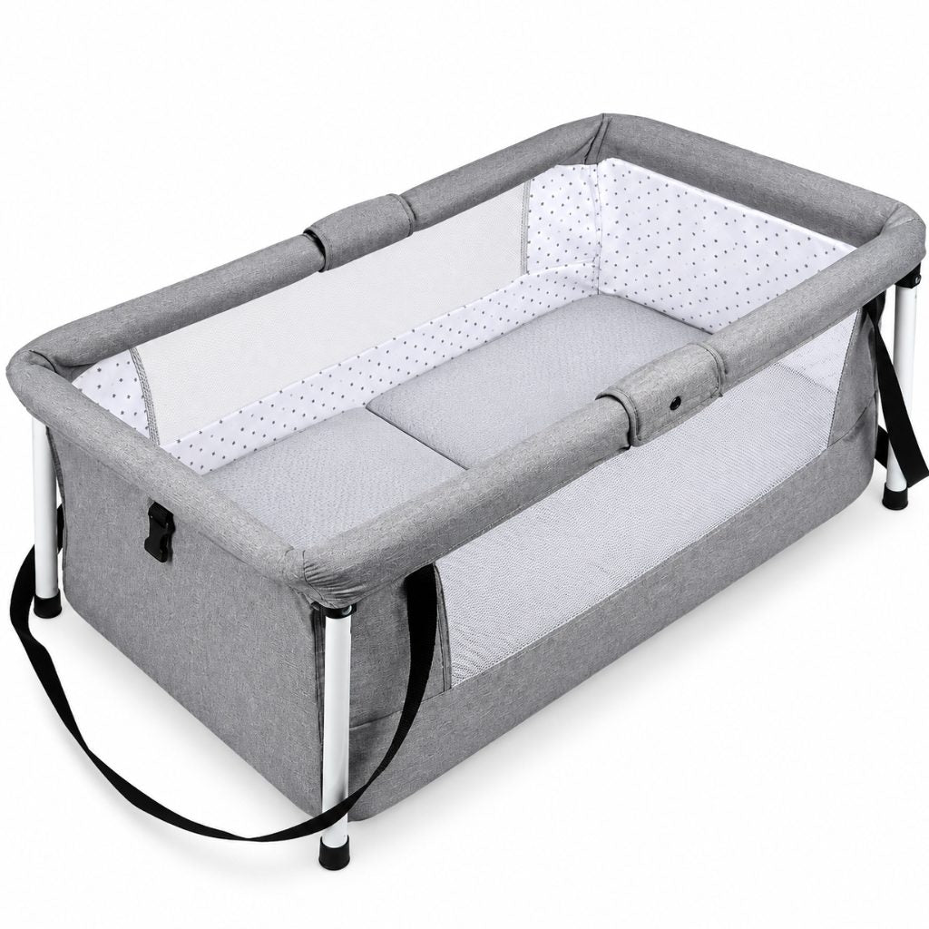 Berceau de voyage pliable Baluchon gris perle