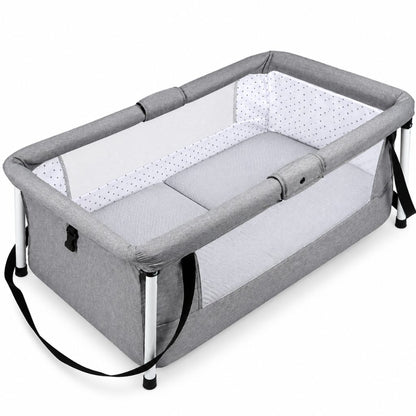 Berceau de voyage pliable Baluchon gris perle