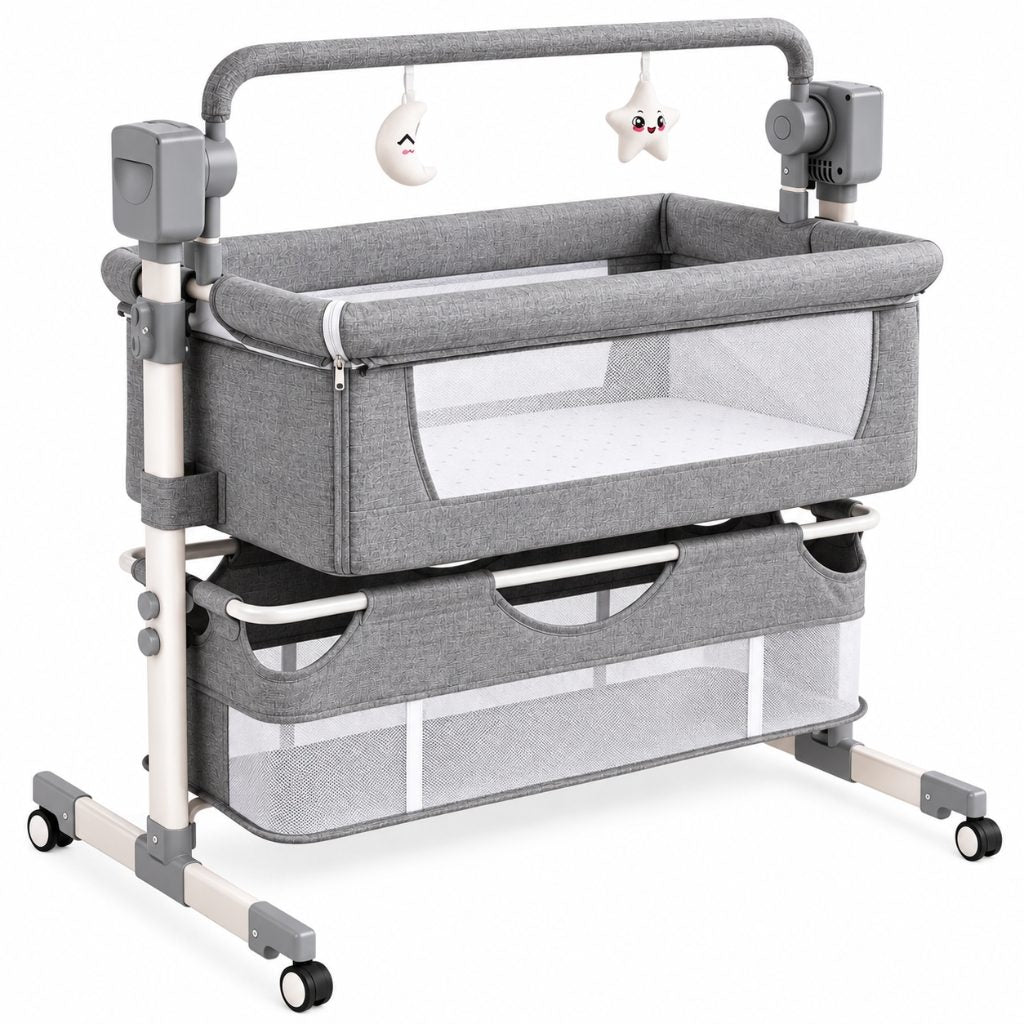 Lit cododo à roulettes électrique Sérénade gris souris