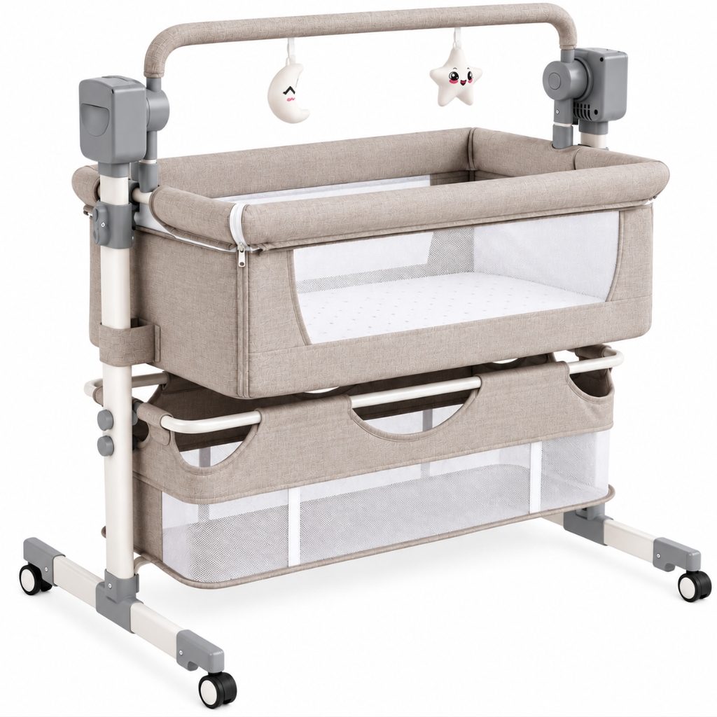 Lit cododo à roulettes électrique Sérénade taupe perle