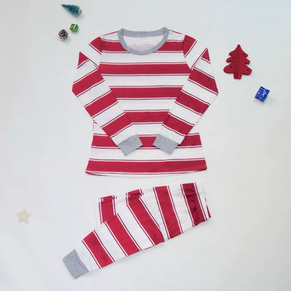 Pyjama de Noël femme rayé rouge et blanc Marinière