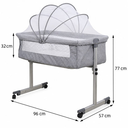 Dimensions du lit cododo Plume : 96 x 57 cm, hauteur 77 cm