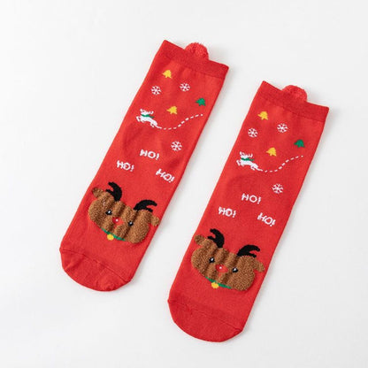 Chaussettes de Noël Rudy, renne tout doux et Ho Ho Ho