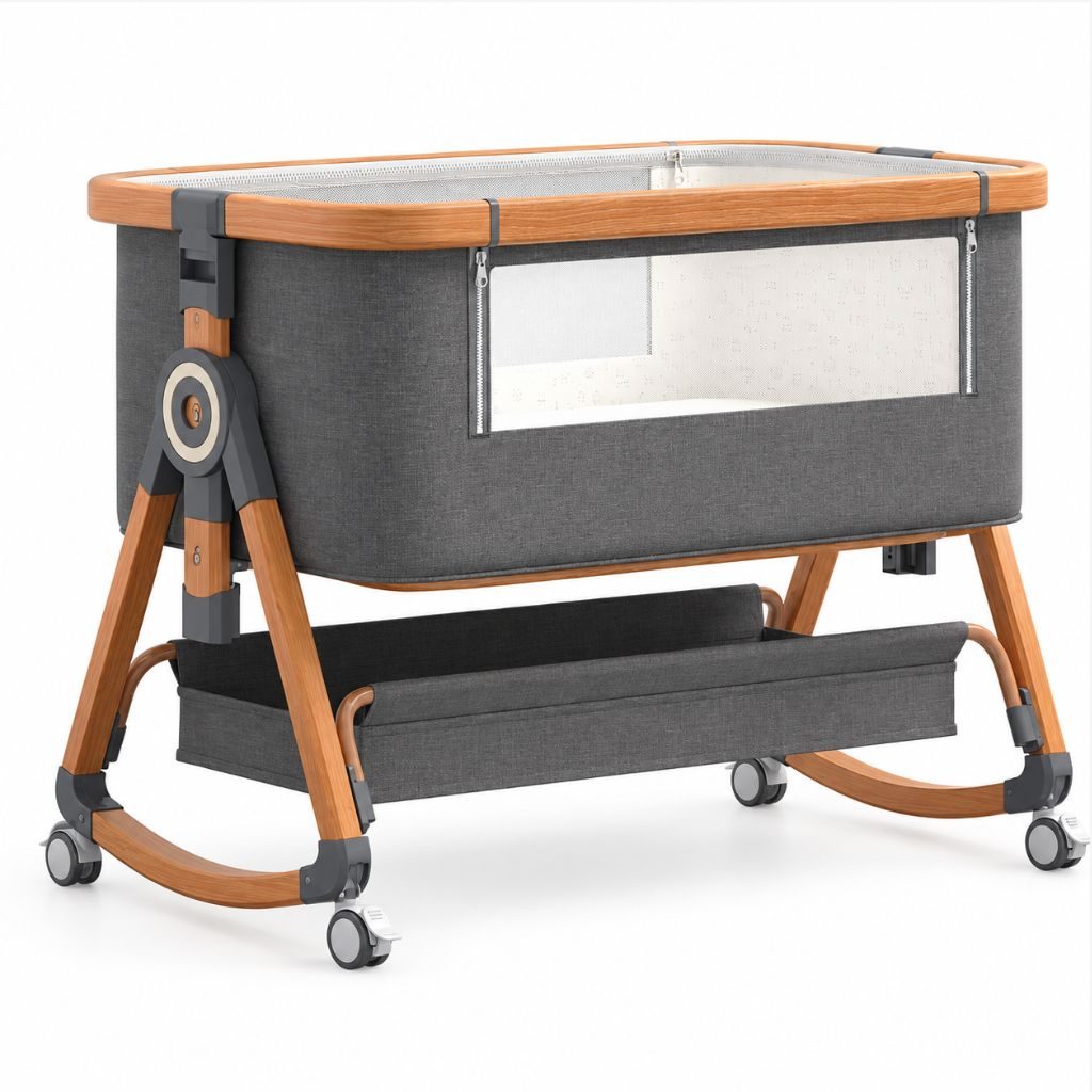 Berceau cododo Câline coloris Gris et Bois