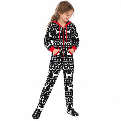 Combinaison pyjama de Noël enfant Igloo Minuit à capuche