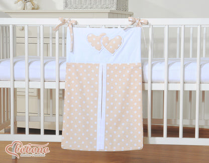 Tour de lit bébé complet - Fille motif cerises & lapins roses