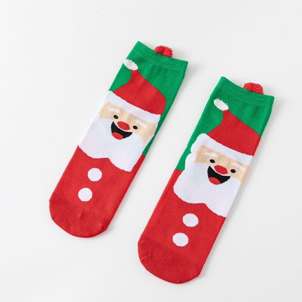 Chaussettes de Noël Papa Noël tout sourire
