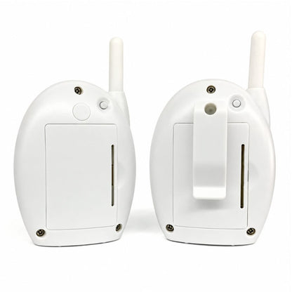 Dos du babyphone audio avec compartiment à piles et clip ceinture