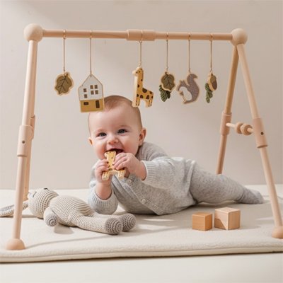Arche d'éveil en bois – activité motricité bébé