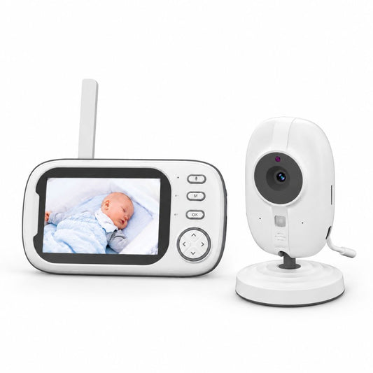 Babyphone avec caméra Mélodie : écran 3,5 pouces et caméra bébé blanche