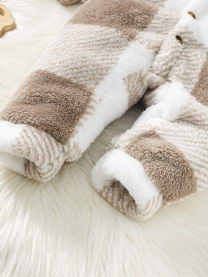 Barboteuse bébé d’hiver à carreaux – collection Spot Bébé, douceur et style cocooning